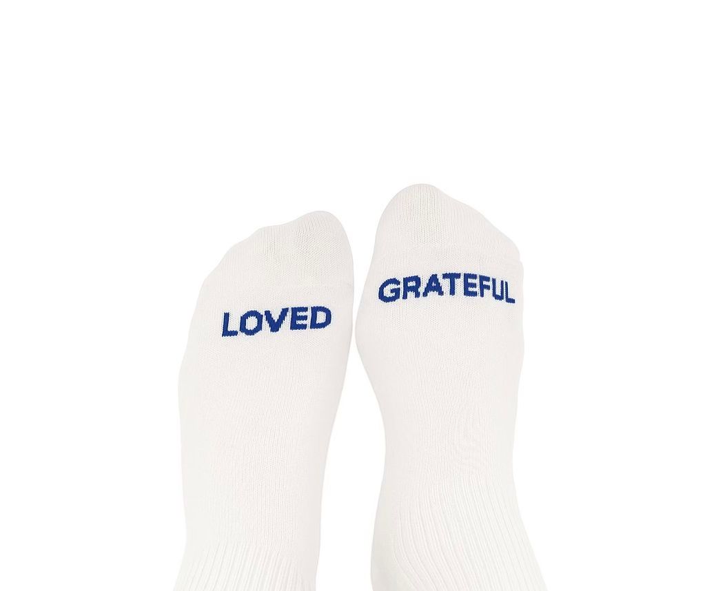 "LOVED/GRATEFUL" Socks